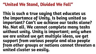 English Reading practice || English Reading || United we stand,divided we fall