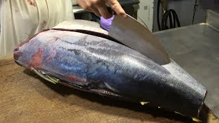 Knife Skills Cutting Techniques   - Tuna fillet for sashimi and sushi