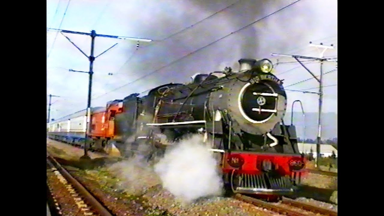 Steam train SAR Class 16D No.860 ("Big Bertha") Worcester to Ceres, 8 June 1996