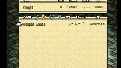 FFTactics Class Breakdown: Knight