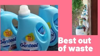 Detergent bottle planter