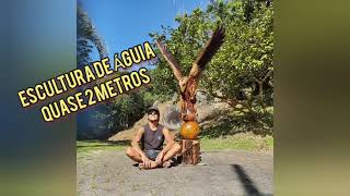 Escultura de ÁGUIA em MADEIRA.