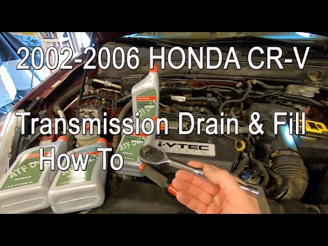 2002 - 2006 Honda CRV Transmission Fluid Drain and Fill Service How To