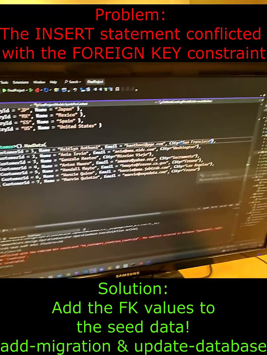 Solved the insert statement conflicted with the foreign key