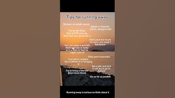 Tips for running away #vent #shorts #viral #fyp #runaway #runningaway