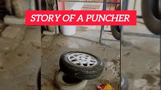 Story of tyre puncher in Karachi, Pakistan.