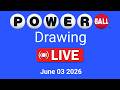 Powerball drawing live Results 03 June 2026 | powerball drawing live today