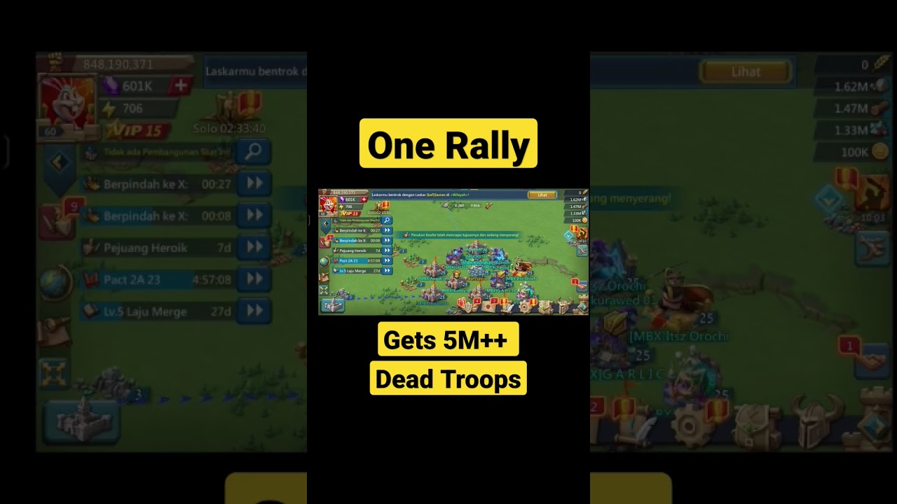 One rally can get 5M dead troops