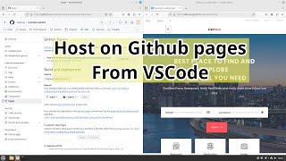 Host your website for free on Github pages (upload from Visual Studio Code)