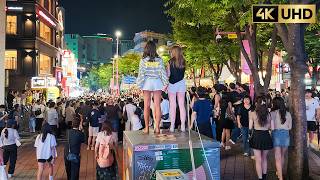 Seoul Walking Tour 4K | Summer Hongdae Street & Yeonnam-dong | Trendy Korea City Walk | 연남동, 홍대 주말거리