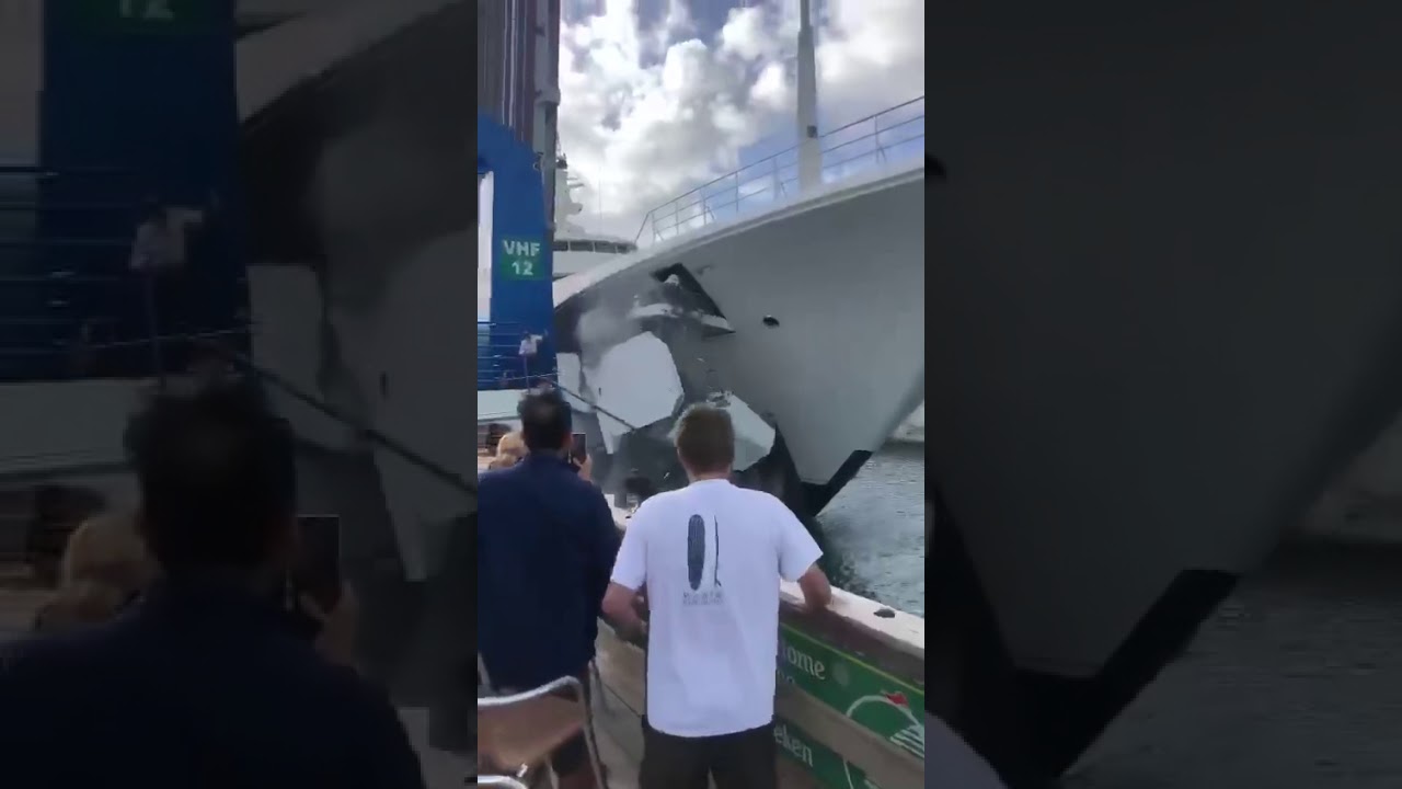 M/Y Ecstasea knocked off Simpson Bay Bridge control booth