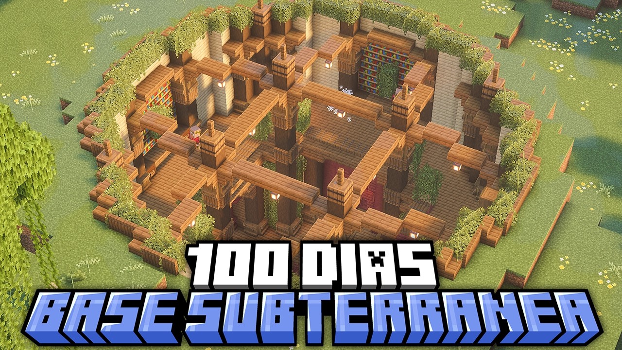 Sobrevivi 100 dias construindo uma BASE SUBTERRANEA no Minecraft - O FILME