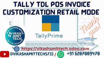 Tally TDL Pos Invoice Customization Retail Mode l Tally Point of Sale Advance Module