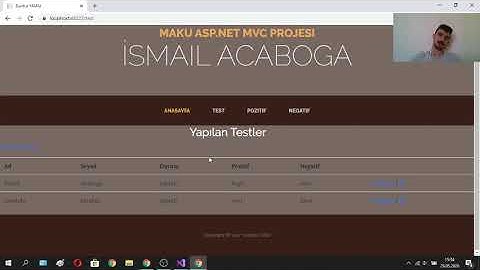 Asp.net MVC Dinamik Web Site 1 Bilgilendirme