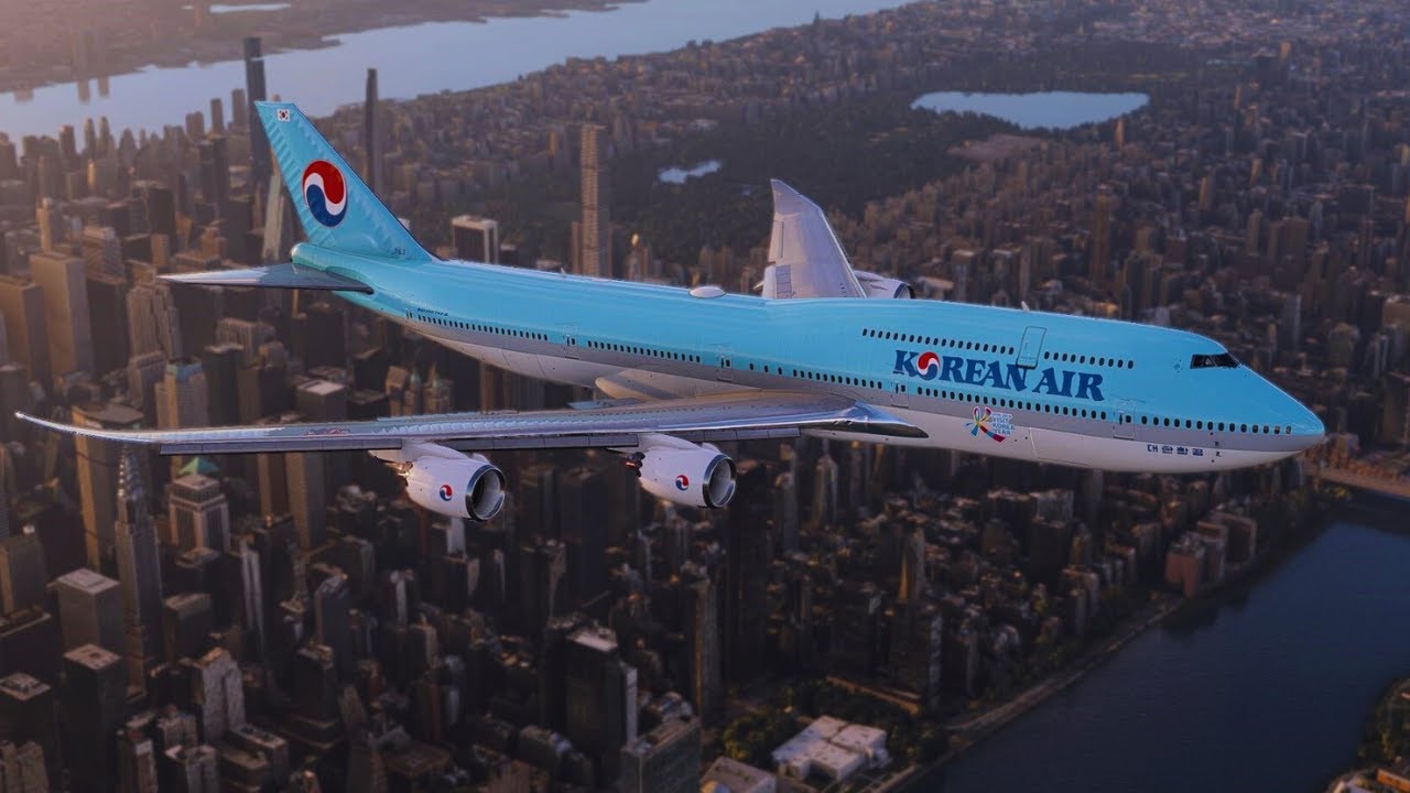 Korean 747 8 Insane New York Night Landing Seoul New York korean-747-8-insane-new-york-night-landing-seoul-new-york