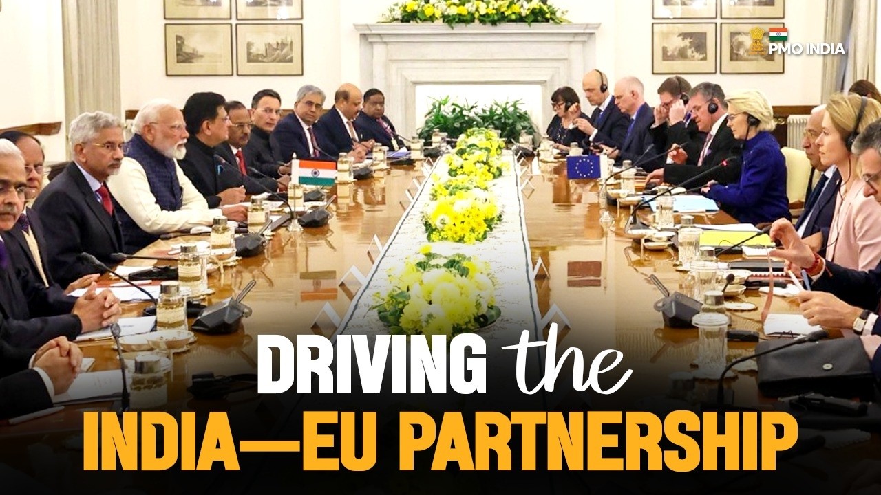 PM Modi holds delegation-level talks with EU leaders in New Delhi