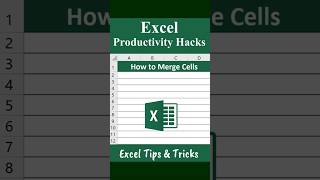 How to Merge Cells in Excel | Excel Productivity Hack ⚡#excel #shorts #hack