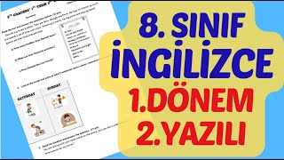 8th Grade English 1st Term 2nd Written Exam Questions and Solutions
