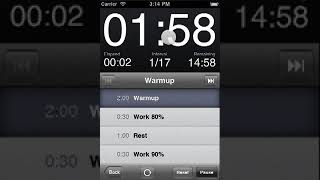 Seconds Interval Timer iPhone - Enabling timer taps to control the timers screenshot 2