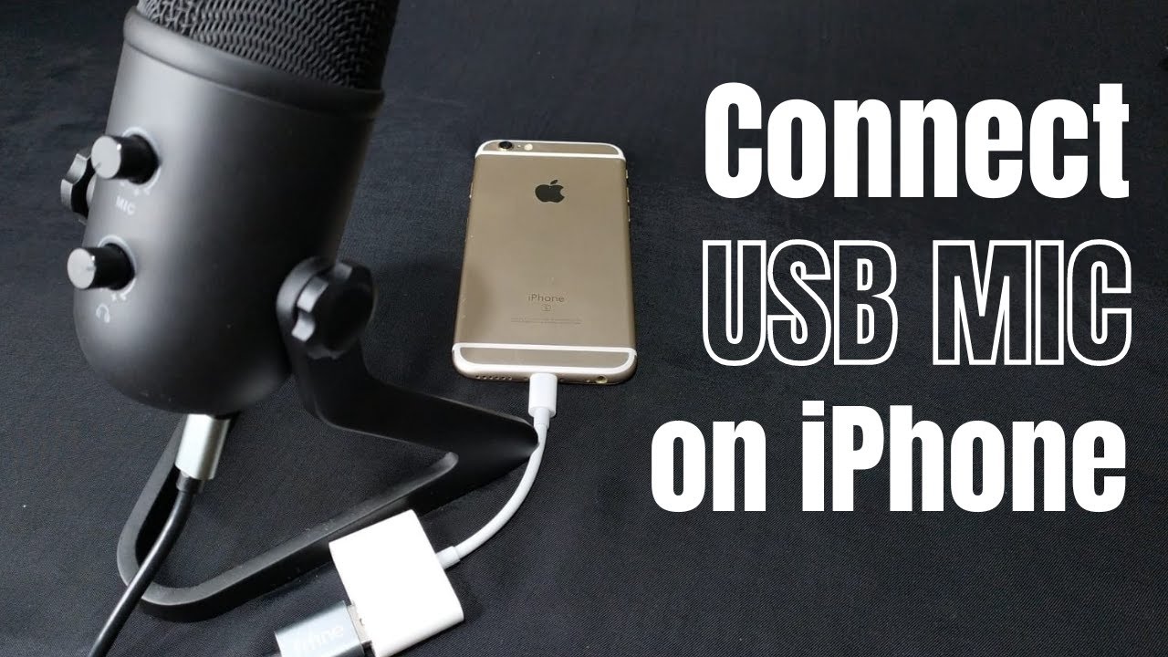 How to connect condenser microphone to an iPhone - YouTube