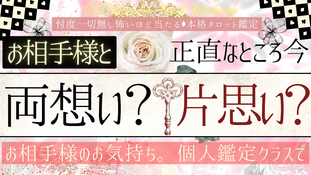 【今どっち？❤️】両想い？片想い？❤️お相手との関係【恋愛】有料鑑定級、本格鑑定、忖度一切無し、辛口