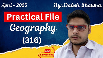 NIOS Class 12th Geography (316) New Syllabus Practical File April- 2025  #niossolvedpracticals #nios