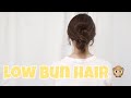 혜윤이🧡/실핀없이머리묶기🙊/실핀없이로우번/로우번하기/lowbun without hair pin🧐 /low bun hair