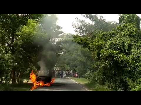 Bihar Burning Vehicle in Gopalganj