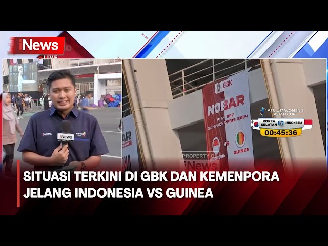 PSSI Gelar Nobar Pertandingan Indonesia Vs Guinea di GBK Jakarta - iNews Sore 09/05 class=