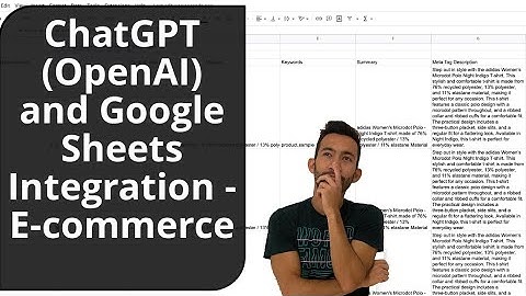 How to use chatGPT (OpenAI API) with Google Sheets - Meta tag description generator