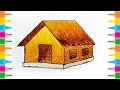 How to draw a simple house for kids step by step very easy