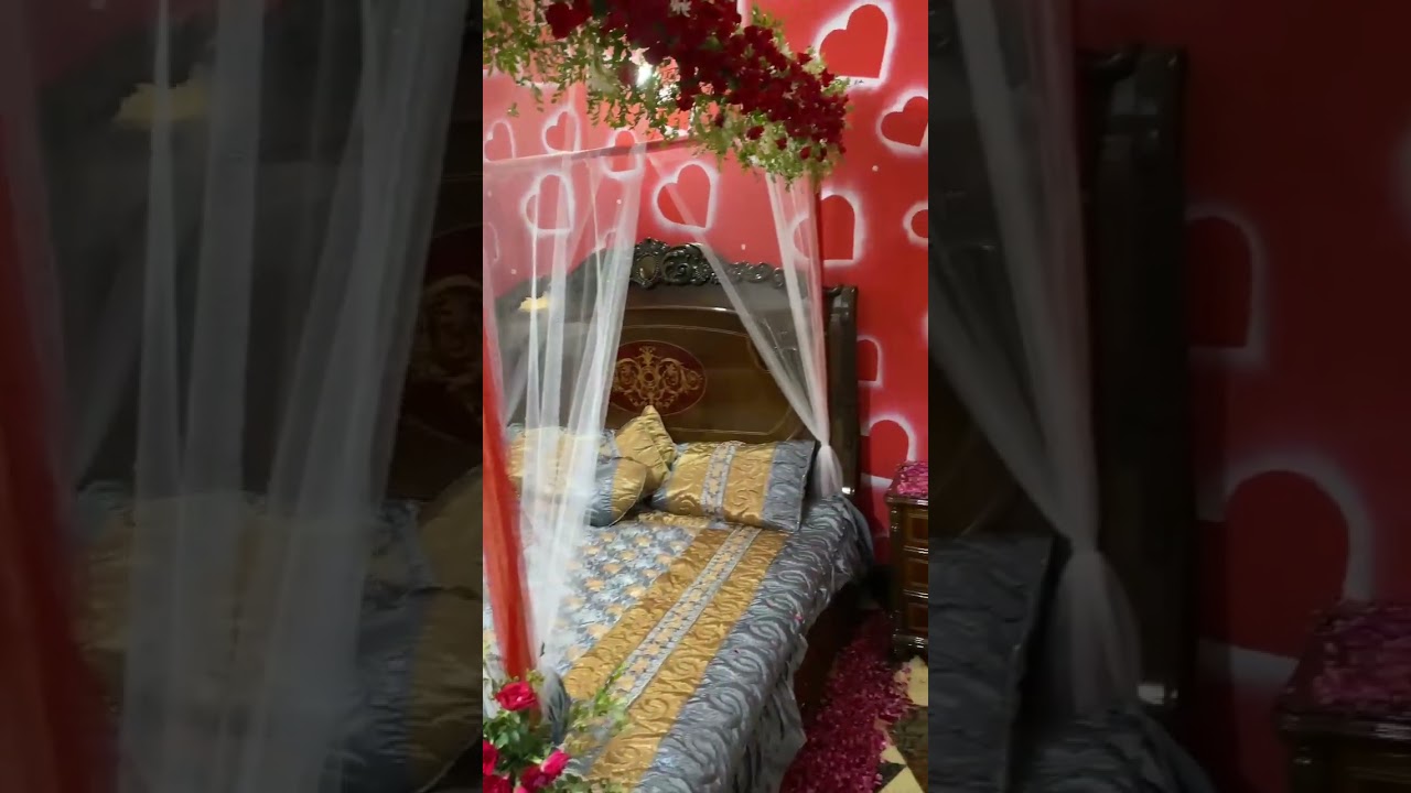 first night wedding room decoration 