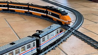 High Speed LEGO Train Crash between LEGO Horizon Express 10233 and Metroliner 4558/10001