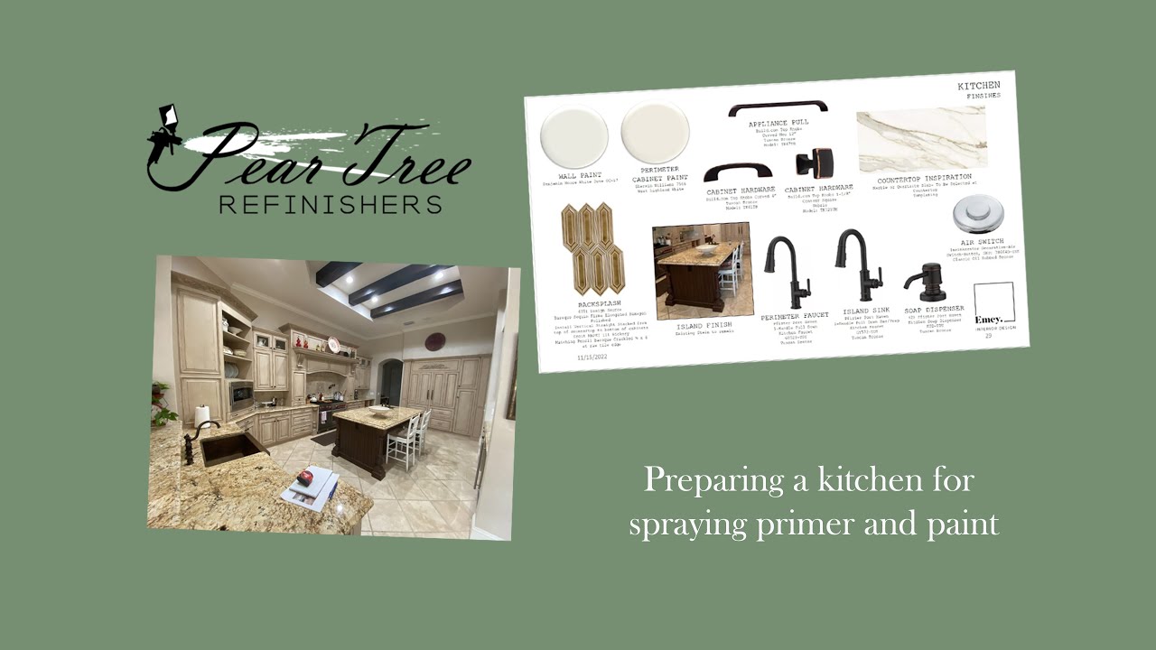 Getting a kitchen ready to spray