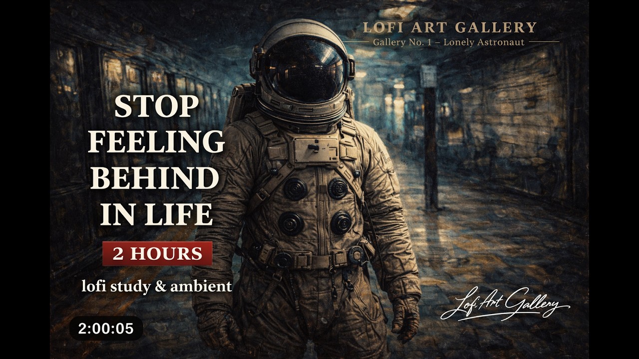 you are not behind in life | 2 hour lofi study mix + ambient oil painting