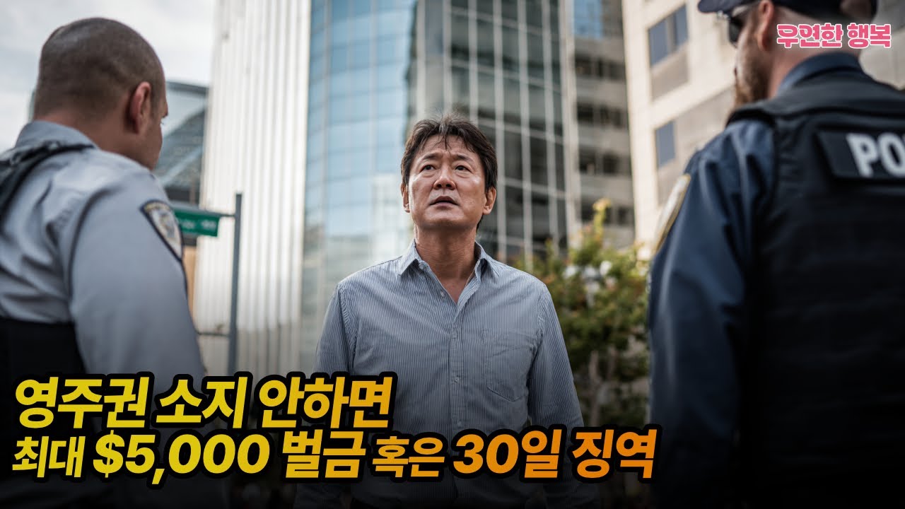 영주권 소지 안하면 최대 $5,000불 벌금 혹은 30일 징역