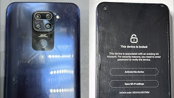 Redmi Note 9 4G Mi Account Lock Cloud Disable With Unlock Tool