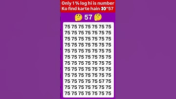Find 57 😱🤔 join for more puzzle 🧩 #viral #brainteasers #numbers #shorts #trending #fypシ #quiz #new
