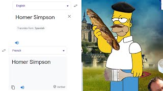 Homer Simpson in different languages meme