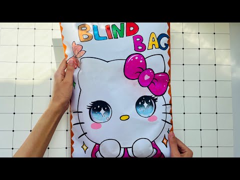 видео: Blind Bag paper💖Hello Kitty 💕ASMR/ satisfying opening blind bag/tutorial
