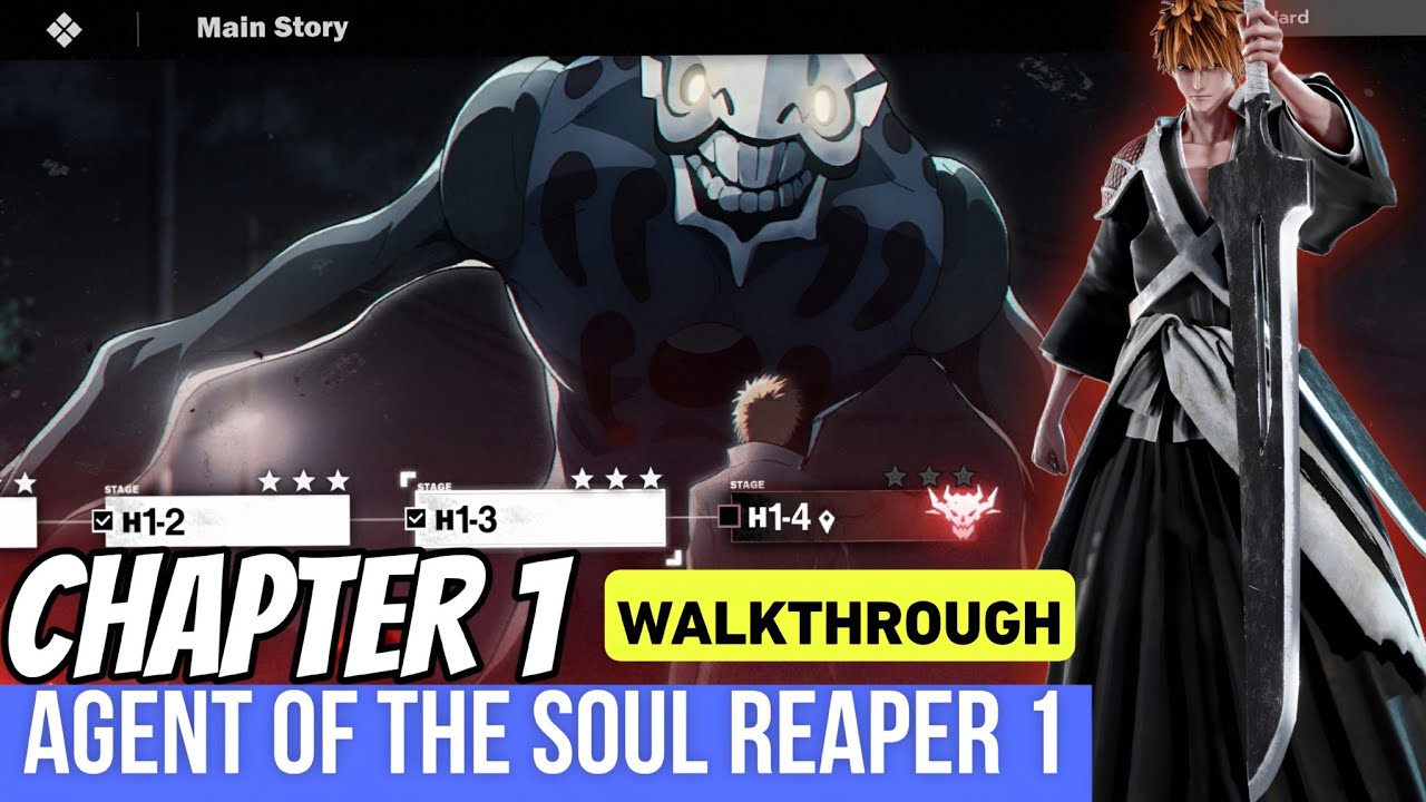 Chapter 1 (Hard) - "Agent Of The Soul Reaper 1" Walkthrough | BLEACH: Soul Resonance 