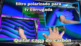 pantalla arrugada, corrugada cambio de filtro polarizado tv chino