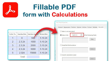 How to create a fillable PDF form with calculations in Adobe Acrobat Pro DC