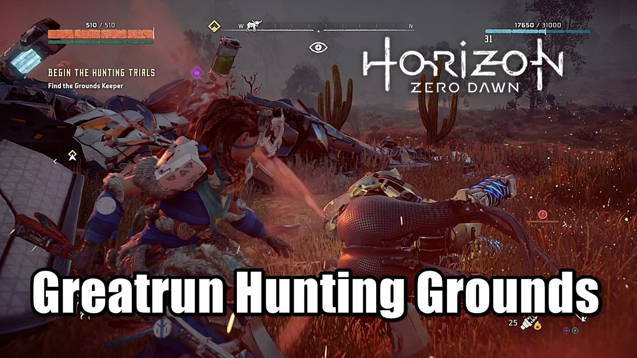 Horizon Zero Dawn Greatrun Hunting Grounds Trial Challenge Gameplay -  YouTube