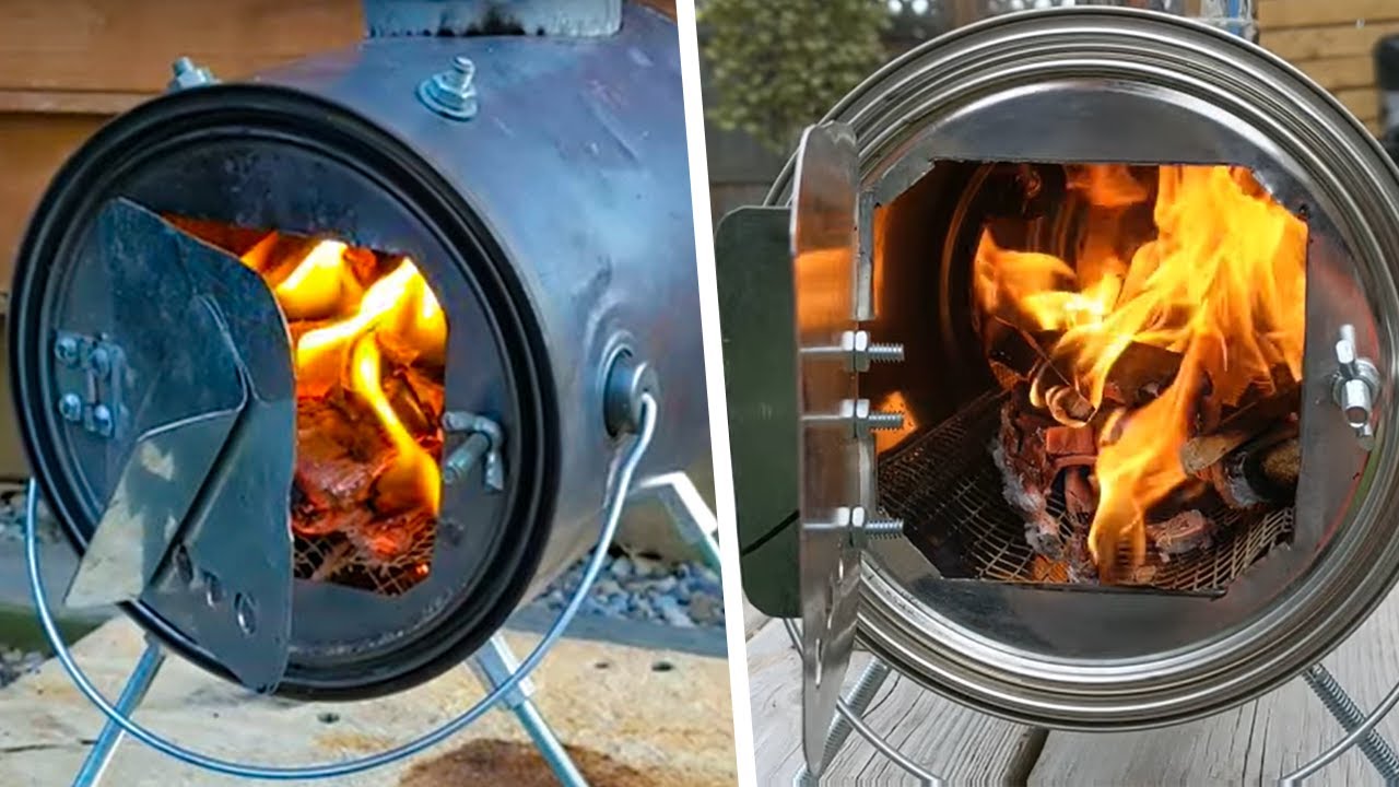 DIY Wood Burning Tent Stove! Mini home made hot tent stove!! Hunting