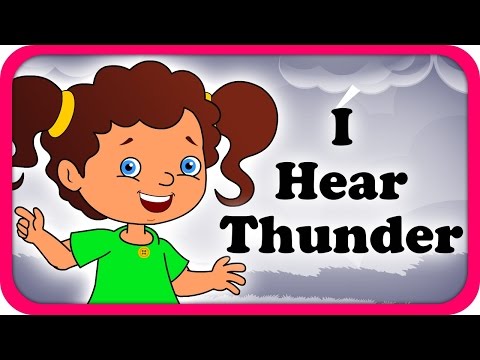 I Hear Thunder Lyrical Video | English Nursery Rhymes Full Lyrics For Kids & Children