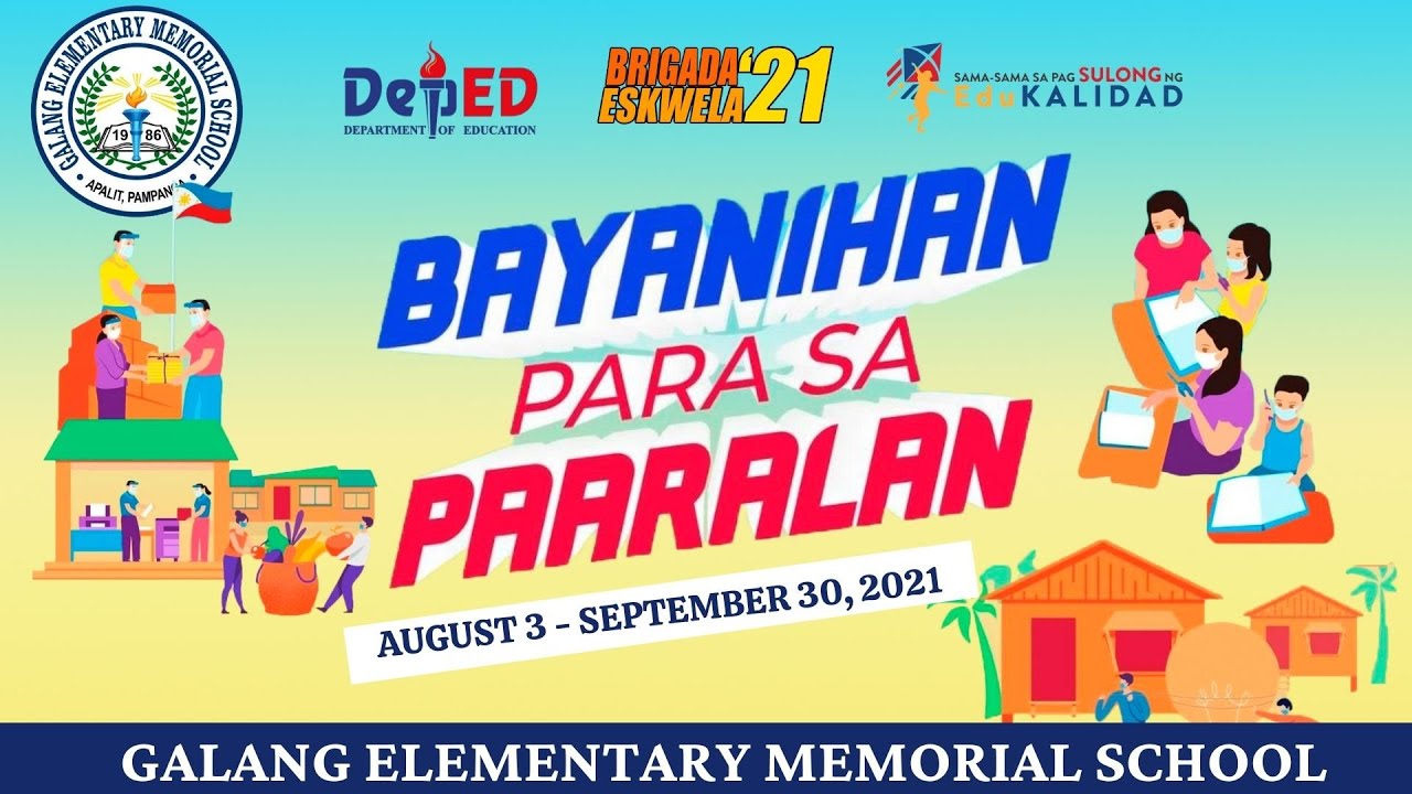 Brigada Eskwela 2021 Bayanihan Para Sa Paaralan Youtube