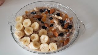 وصفه صحيه الشوفان بالحليب'إفطار دايت لذيذ ومغذي/Healthy recipe oats with milk 'Diet breakfast'5