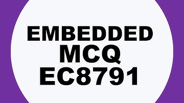 unit 2 | ec8791 mcq questions | embedded and real time systems mcq | ec8791 mcqs | CHROME TECH
