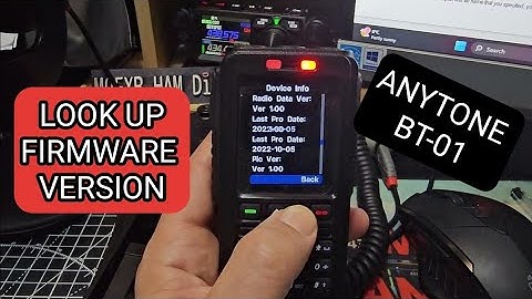 ANYTONE BT01 Firmware Version ?